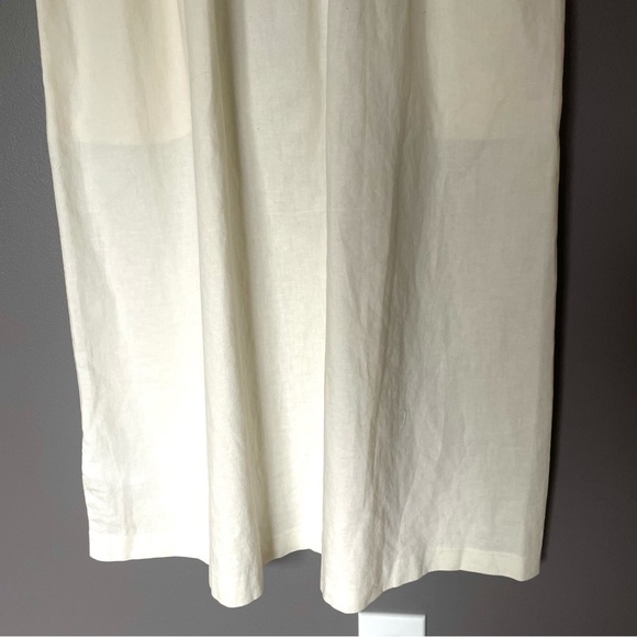 Madewell Embroidered Sleeve Linen Blend Popover Midi Dress in White Combo XS EUC - Picture 13 of 13